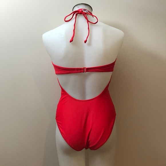Red one piece bathingsuit - Picture 3 of 5